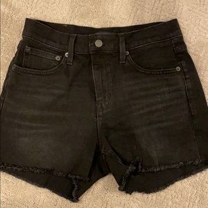 J.Crew Factory black cut off jean shorts